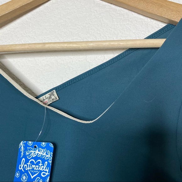 Free People Forest Green Assymetridal Body Suit - Picture 4 of 8